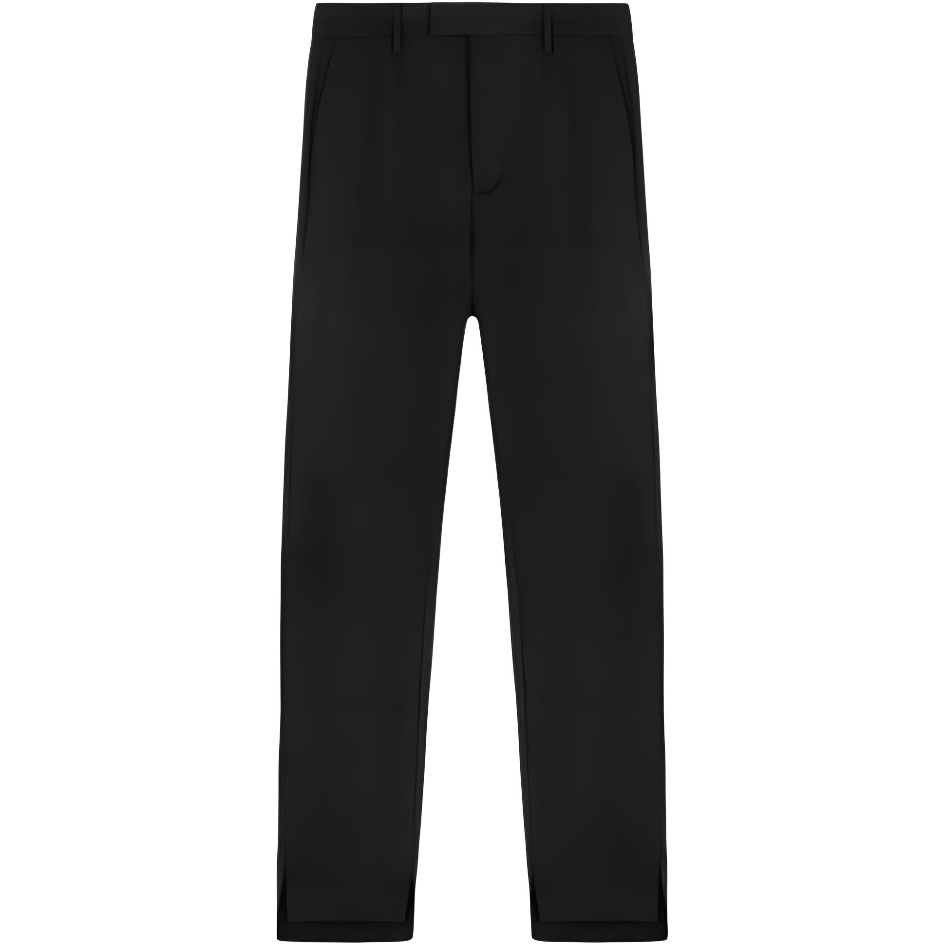 REPRESENT  Solid Black Zip Straight-Leg Casual Pants MLM53101-BLACK