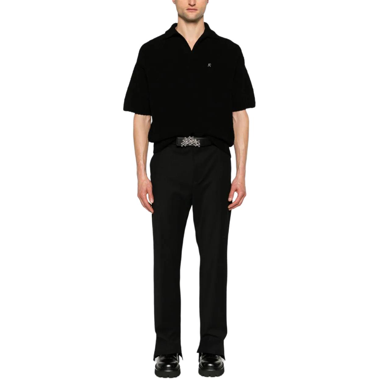 Lookbook REPRESENT Pantalones Casuales Rectos Negros con Cremallera MLM53101-BLACK