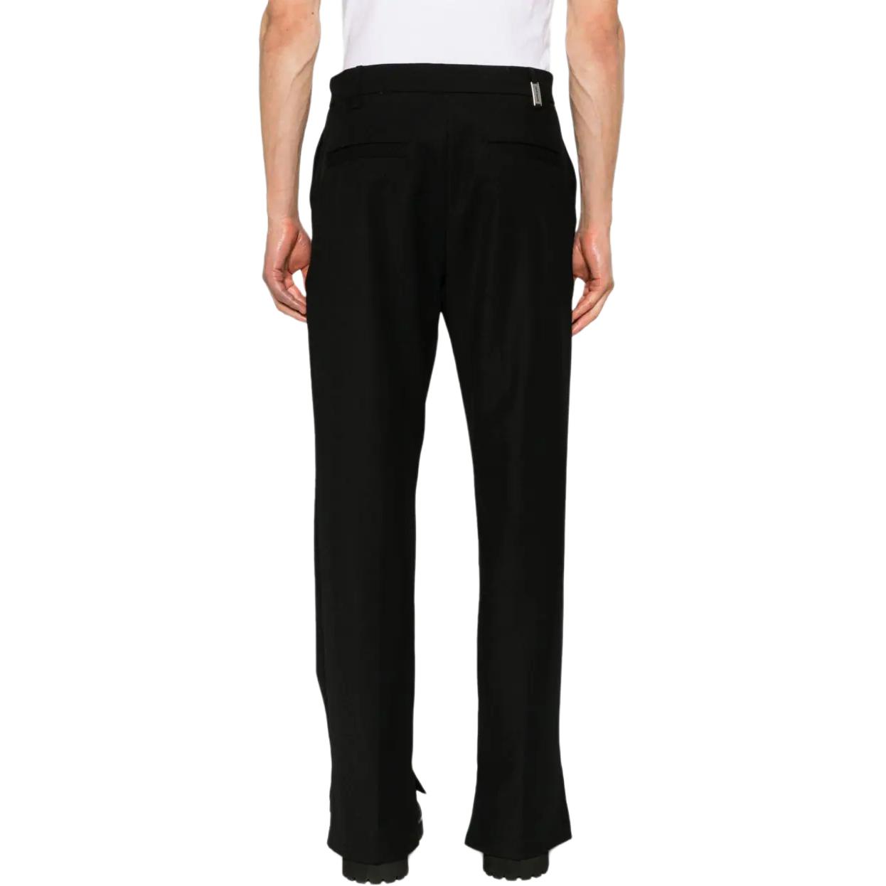 Shop REPRESENT Pantalones Casuales Rectos Negros con Cremallera MLM53101-BLACK