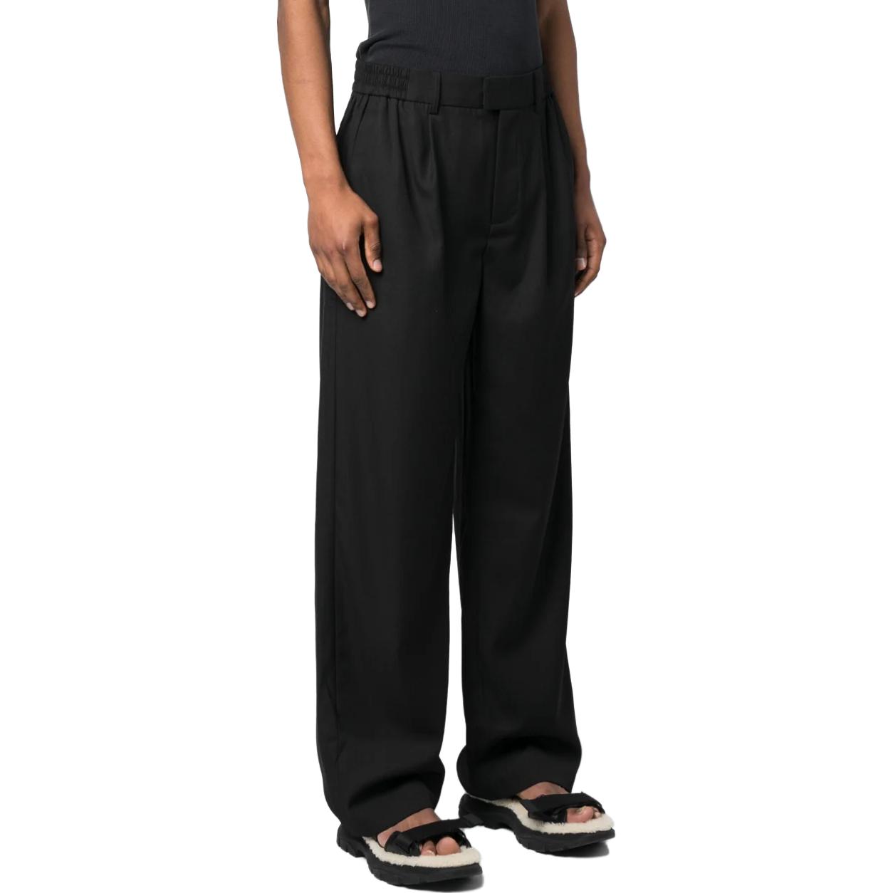 Purchase Pantalones Anchos Represent Negros Relajados de Color Sólido con Pliegues. M08218-01