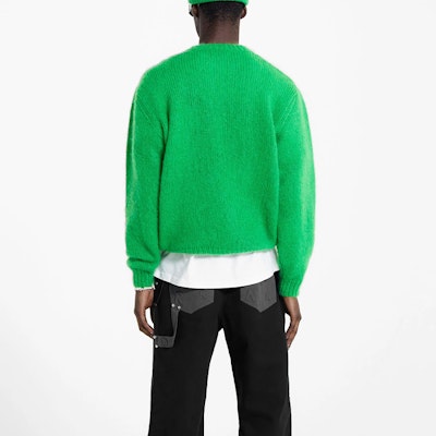 REPRESENT Solid Green Crewneck Oversized Knit Sweater MH3001301 Shop REPRESENT Solid Green Crewneck Oversized Knit Sweater MH3001301