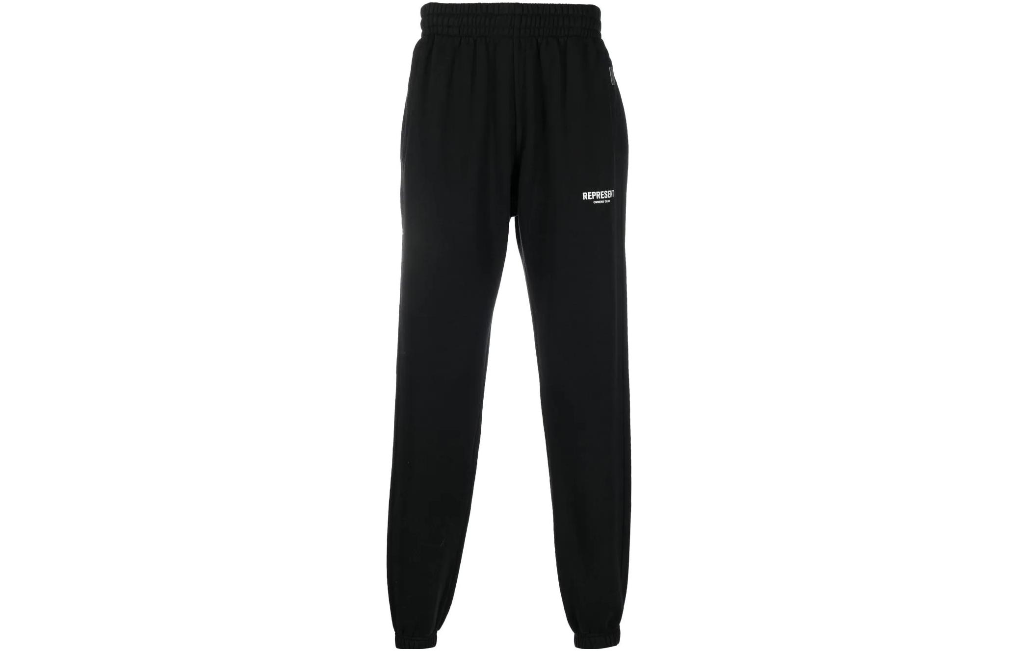 REPRESENT  Solid Letter Print Knit Jogger Sweatpants Casual Style M08175-01