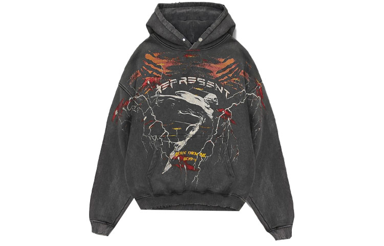 Represent Abstract Print Hoodie Men’s Grey M04099-20