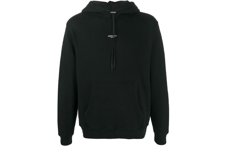 Represent Adjustable Letter Logo Hoodie Black M04043-01