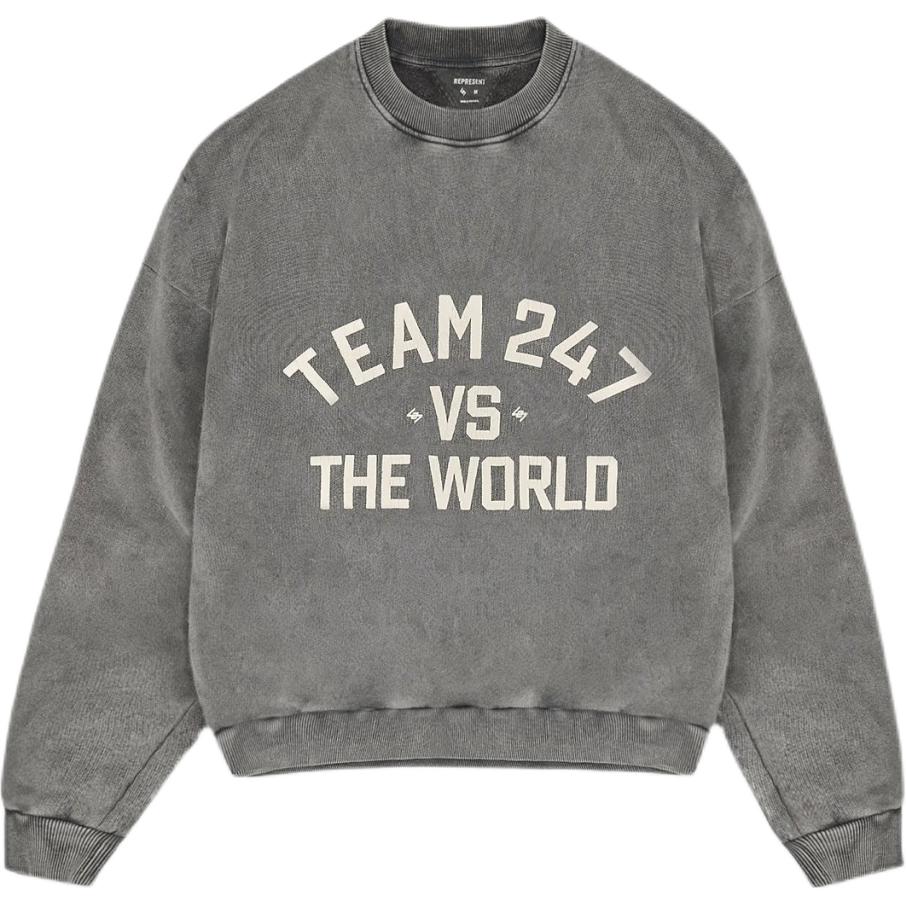 Represent Alphanumeric Crewneck Long Sleeve Sweatshirt Men Tin Color 247M4100-309