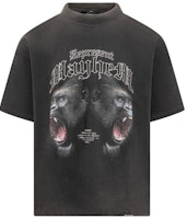 REPRESENT Animal Print Crew Neck Short Sleeve T-Shirt Black - MT4013-03 REPRESENT Animal Print Crew Neck Short Sleeve T-Shirt Black - MT4013-03