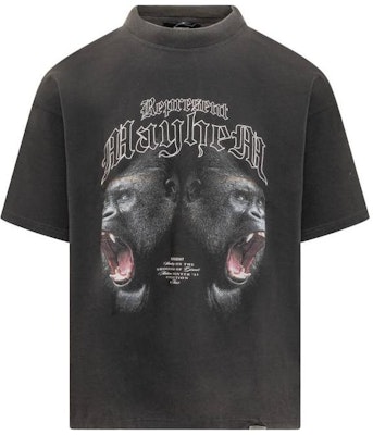 REPRESENT Kaos Hitam Lengan Pendek Crew Neck Motif Animal Print MT4013-03 Order REPRESENT Kaos Hitam Lengan Pendek Crew Neck Motif Animal Print MT4013-03