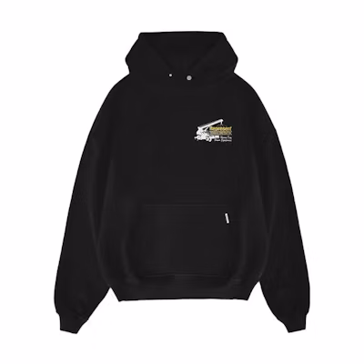 Represent Back Graphic Print Pullover Hoodie Black M04280-01