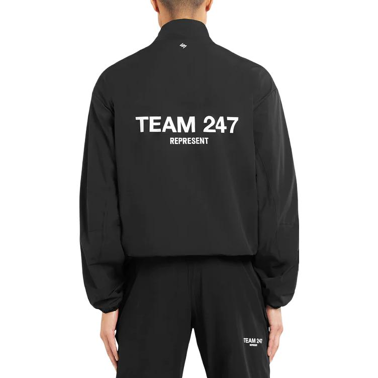 Purchase REPRESENT 黑色宽松字母立领长袖夹克 247M10-901