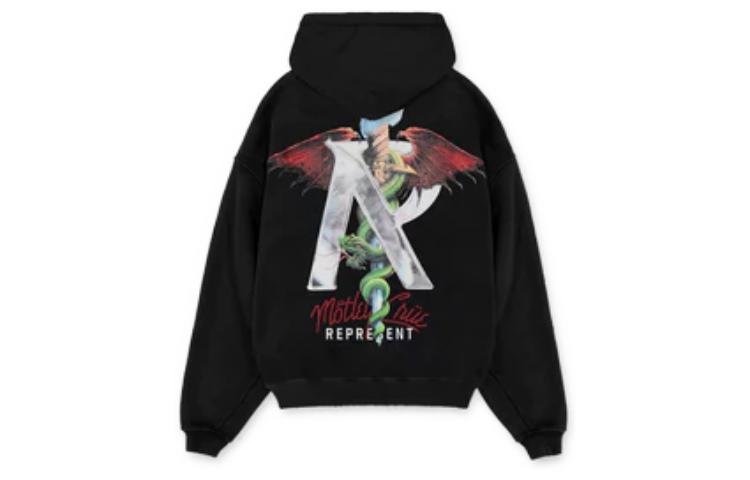 Represent Black Animal Graphic Print Hoodie MH4011-171