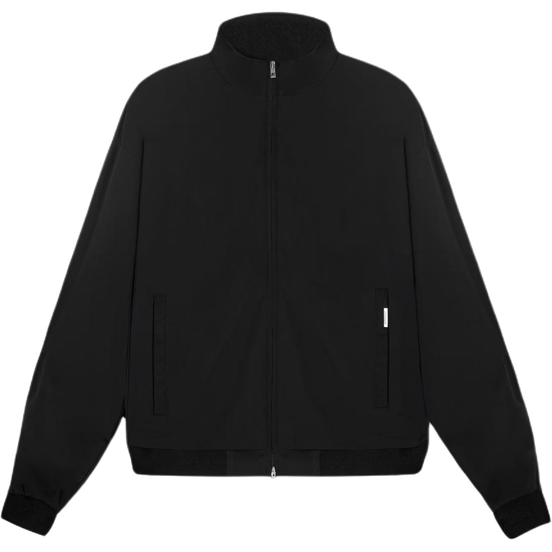 Represent Black Knit Ribbed Zipper Pocket Jacket INM1707-001