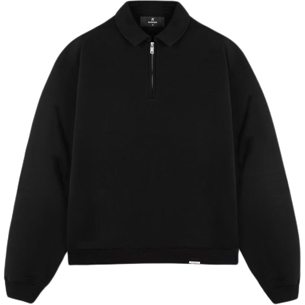 Represent Black Oversized Logo Crewneck Sweatshirt Long Sleeve INM416-001