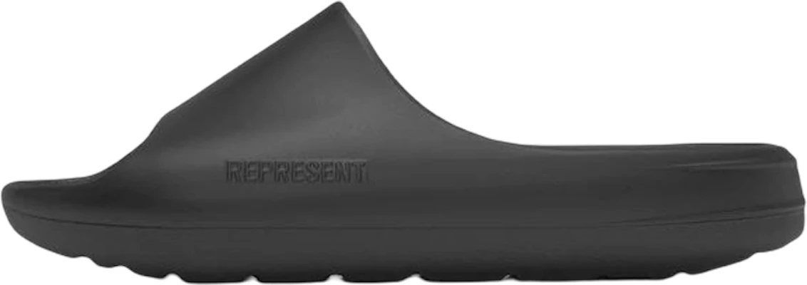 REPRESENT Black Slides - Minimalist Fashion One-Strap Sandals M02047-01 Buy REPRESENT Black Slides - Minimalist Fashion One-Strap Sandals M02047-01