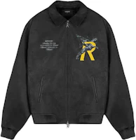 Represent Black Zip-Up Letter Print Collared Jacket for Men Long Sleeve MS1004-01 Represent Black Zip-Up Letter Print Collared Jacket for Men Long Sleeve MS1004-01