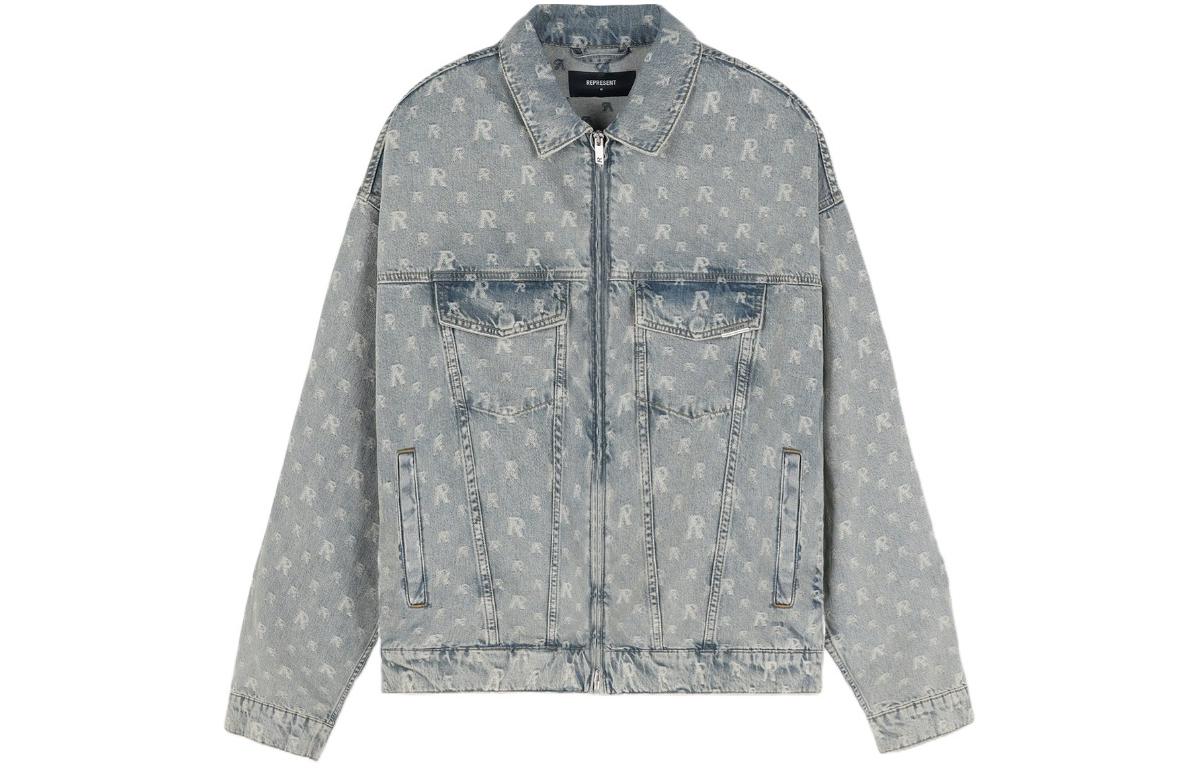 Represent Blue Pullover Zip-Up Long Sleeve Jacket MJ6001-434