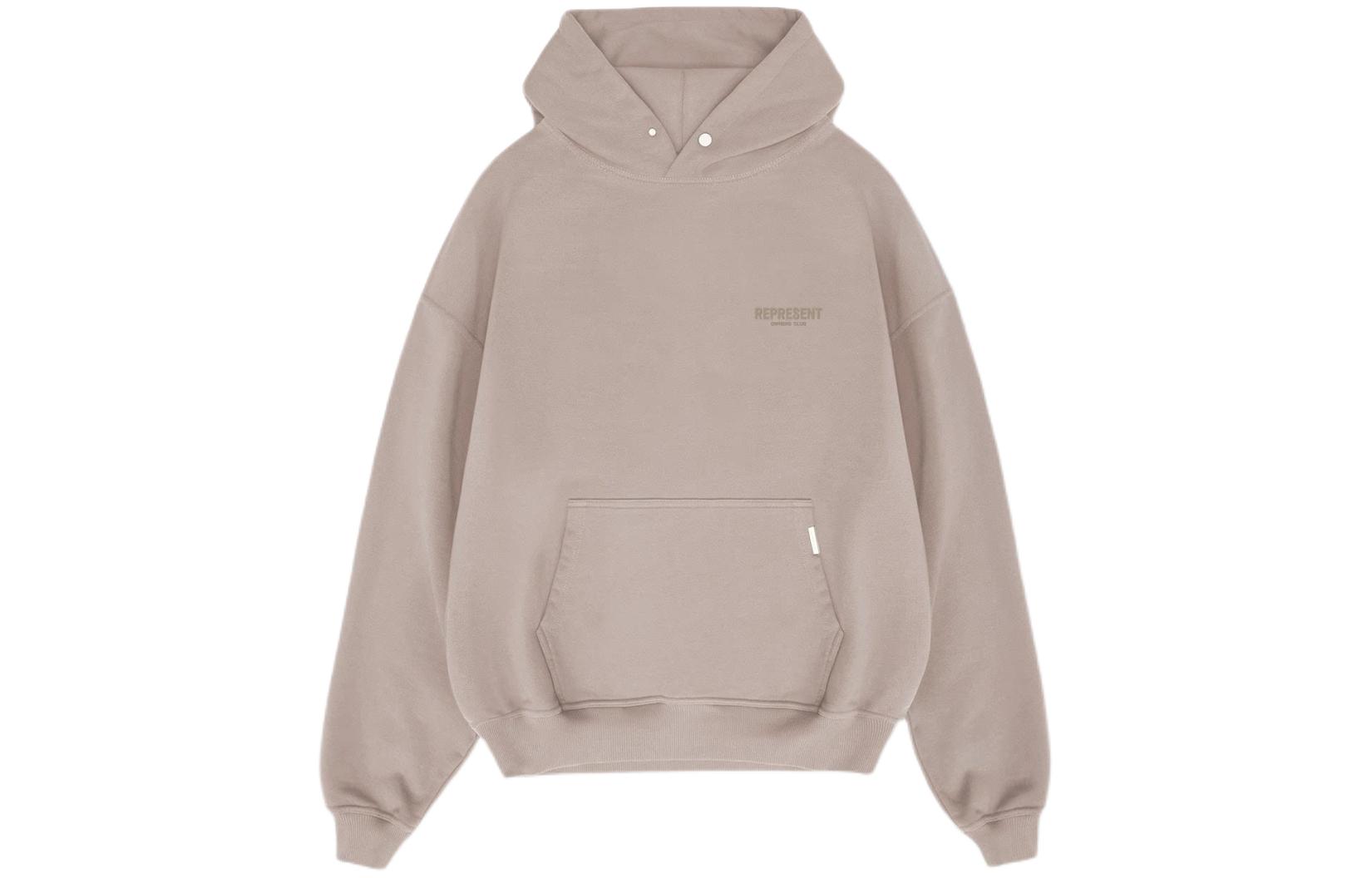 Order Represent Brown Letter Print Hoodie Sweatshirt OCM407-243