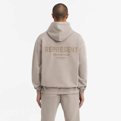 Represent Brown Letter Print Hoodie Sweatshirt OCM407-243 Purchase Represent Brown Letter Print Hoodie Sweatshirt OCM407-243