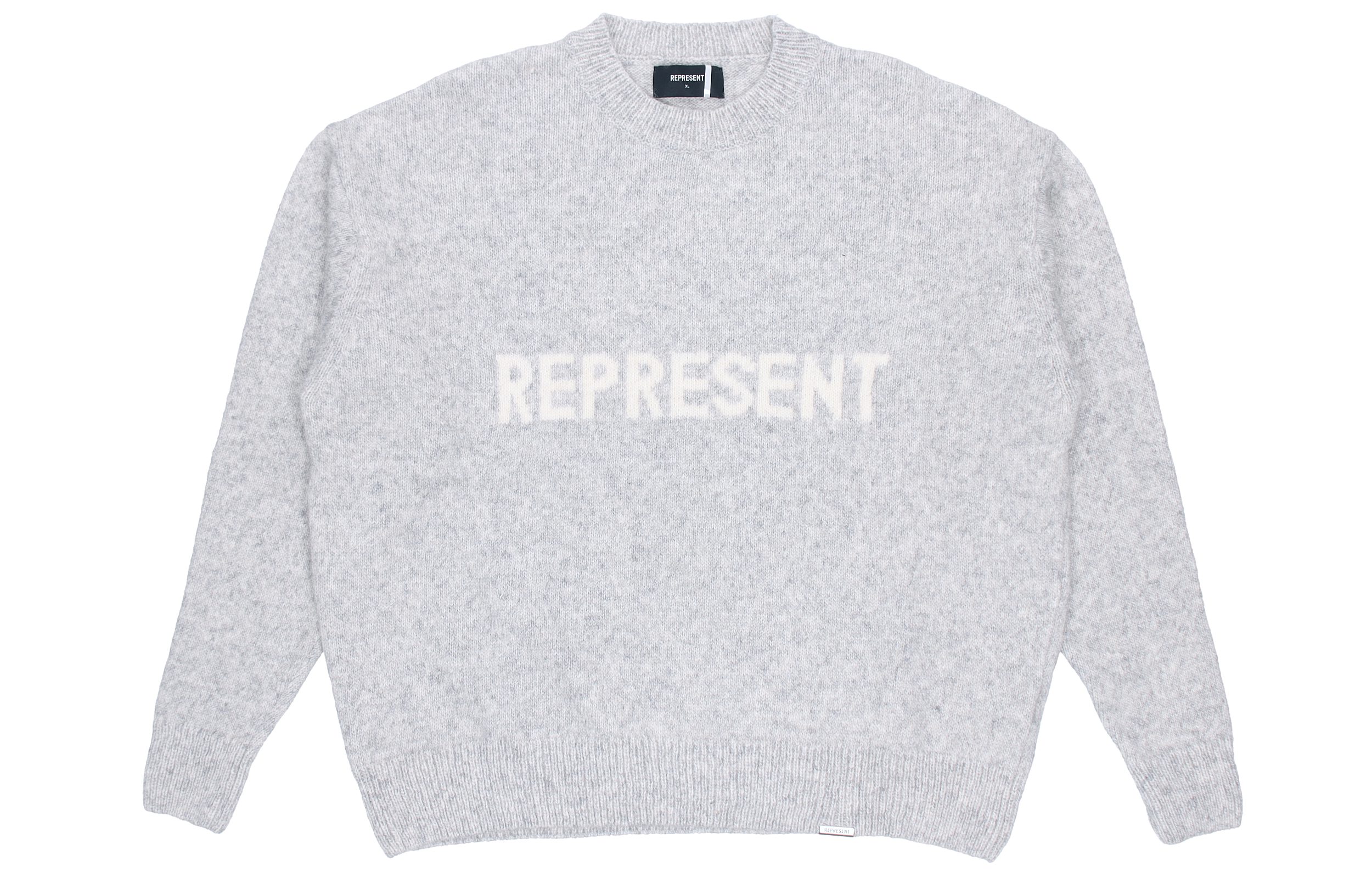 Order REPRESENT Baju Sejuk Kasual Knit Wool Cashmere Kelabu Terang M02043-05