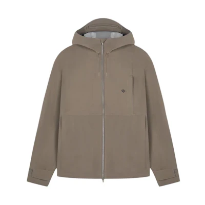 Represent Casual Solid Zip-Up Hoodie Jacket - Khaki 247M105-499