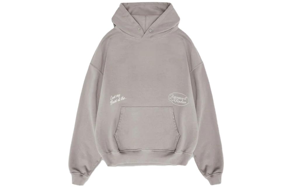 Represent Chain Stitch Rodeo Hoodie Gray Pullover Hoodie MLM462-505