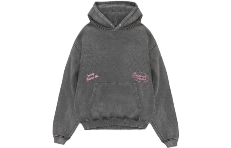 Represent Chain Stitch Rodeo Hoodie Retro Gray Pullover Sweatshirt MLM462-20