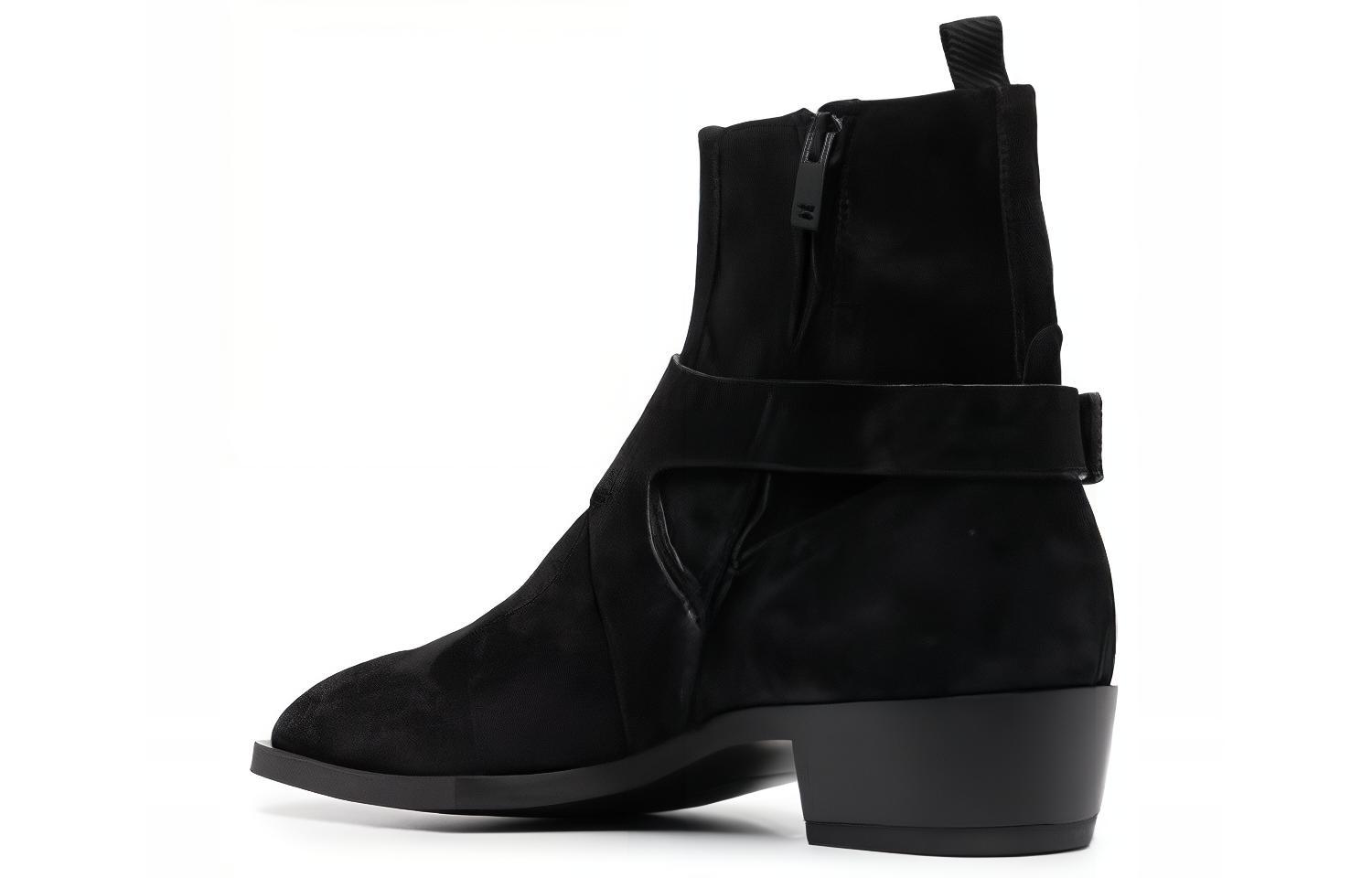 Shop Stivaletto Chelsea ''Black Suede Lace'' Uomo Ripresenta M12025-4