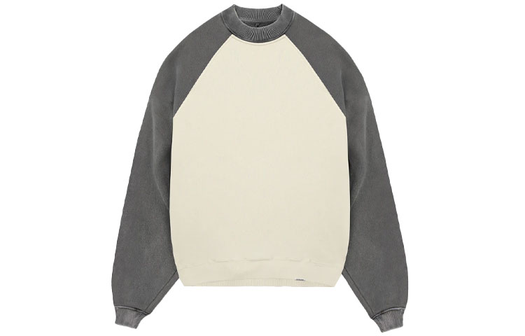 Represent Colorblock Raglan Crewneck Sweatshirt - Off-White M04128-02