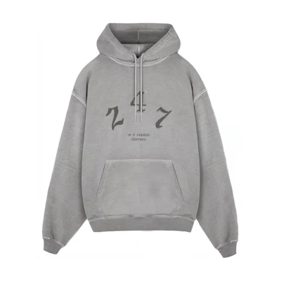 Represent Digital Print Hoodie Gray Long Sleeve Pullover 247M421-502