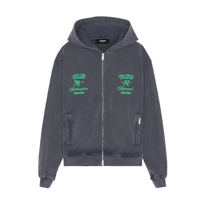 Represent Embroidered Zip-Up Hoodie Jacket Grey MH4030-390
