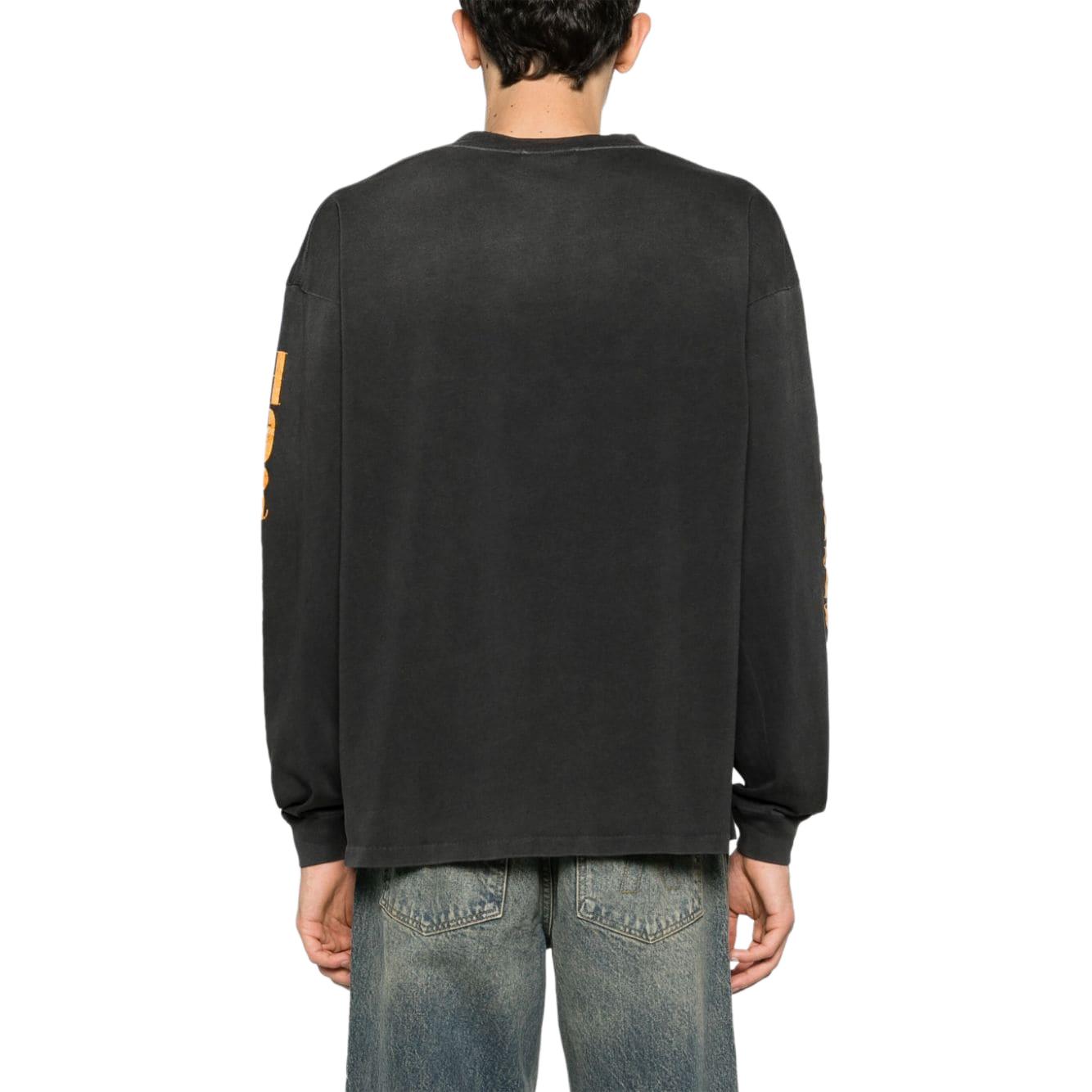 Shop REPRESENT 渐層針織質感黑色男女款衛衣 MLM447444-BLACK