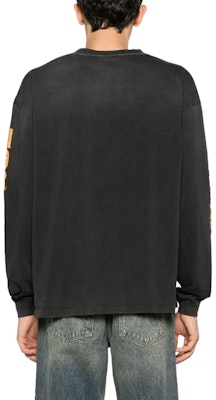 REPRESENT Faded Knit Texture Sweatshirt Unisex Black MLM447444-BLACK Shop REPRESENT Faded Knit Texture Sweatshirt Unisex Black MLM447444-BLACK