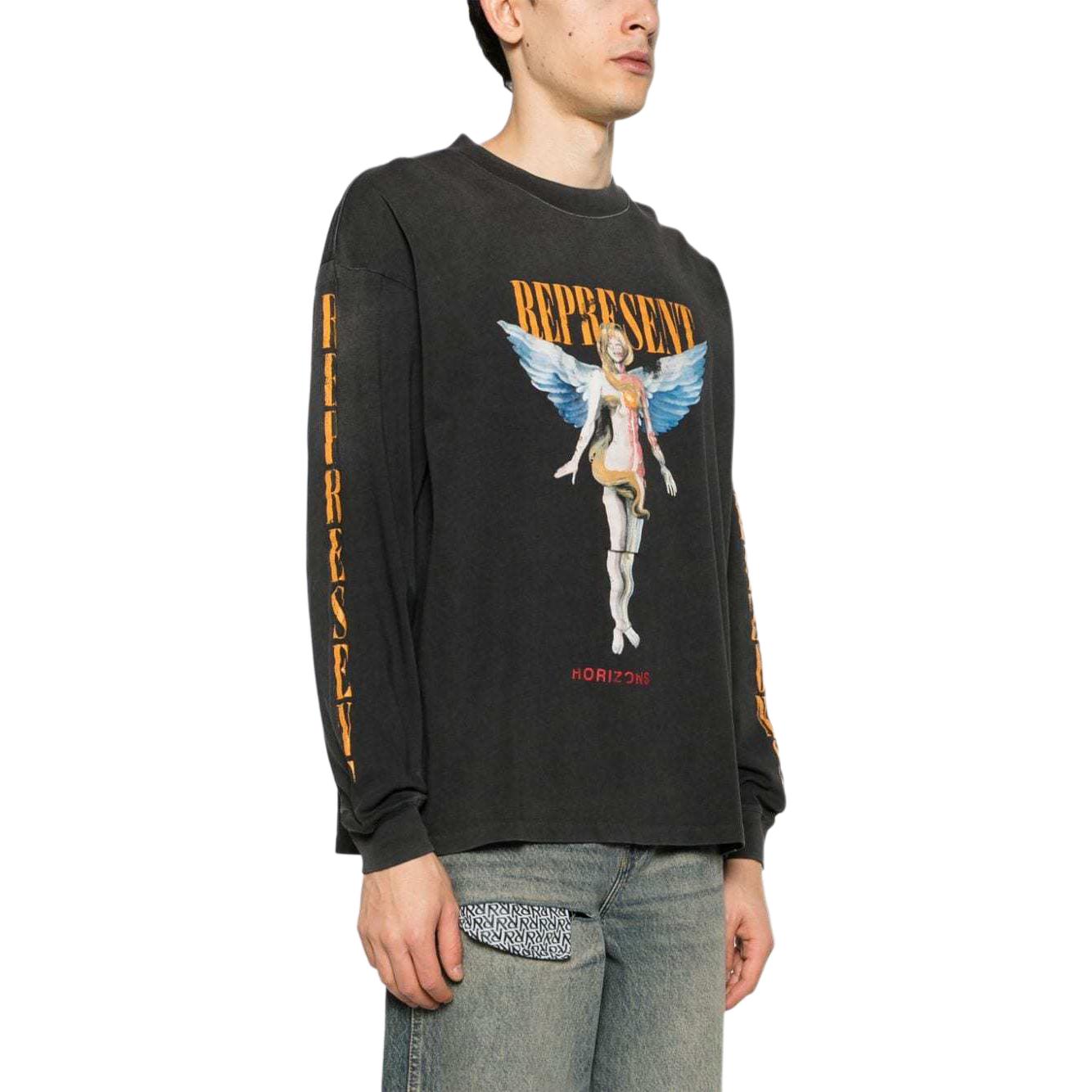 Purchase REPRESENT 渐層針織質感黑色男女款衛衣 MLM447444-BLACK