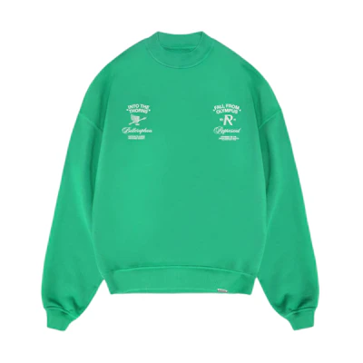 Represent Fall From Olympus Green Crewneck Sweatshirt Long Sleeve Pullover MS4014-301