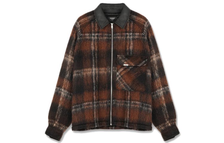 Order REPRESENT FF20 格纹马海毛翻领夹克衬衫 棕色 M06027-004