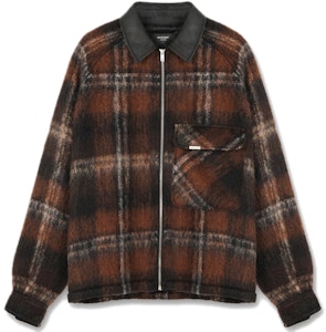 REPRESENT FF20 格纹马海毛翻领夹克衬衫 棕色 M06027-004 Order REPRESENT FF20 格纹马海毛翻领夹克衬衫 棕色 M06027-004