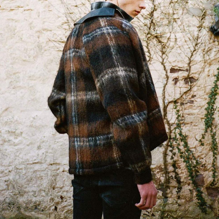 Lookbook REPRESENT FF20 格纹马海毛翻领夹克衬衫 棕色 M06027-004