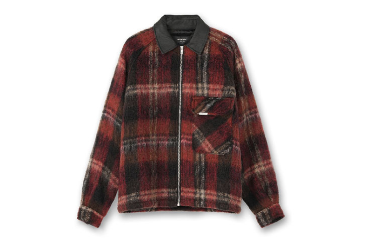 Represent FF20 Red Plaid Mohair Collar Shirt Jacket M06027-006