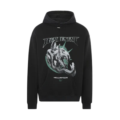 Represent FW20 Animal Graphic Cotton Hoodie Black ( Casual Sweatshirt) M04050-03-VINTAGE-BLACK
