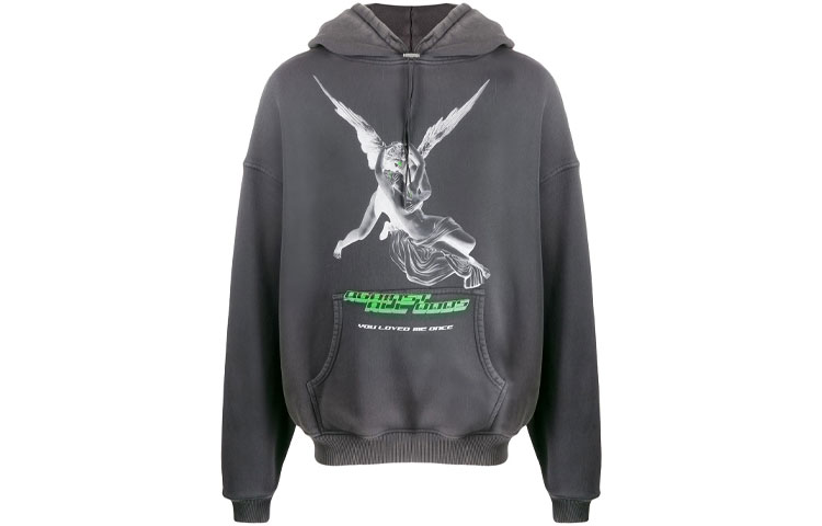 Represent FW21 Black Hoodie with Flying Goddess Print M04016-01