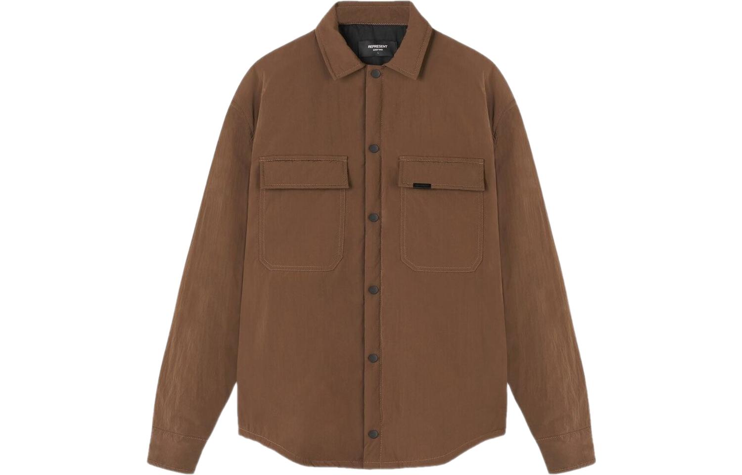 Order Represent FW21 Brown Single-Breasted Shirt-Style Jacket M06046-04