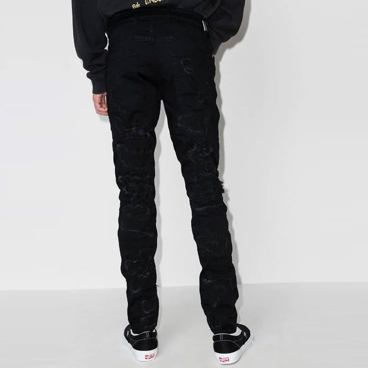 Purchase REPRESENT FW21 修身款破壞黑色牛仔褲 M07047-01