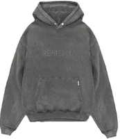 REPRESENT FW21 Embroidered Logo Pullover Hoodie Washed Grey M04143-20 REPRESENT FW21 Embroidered Logo Pullover Hoodie Washed Grey M04143-20