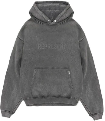 REPRESENT FW21 刺绣标志连帽卫衣 水洗灰 M04143-20 Order REPRESENT FW21 刺绣标志连帽卫衣 水洗灰 M04143-20