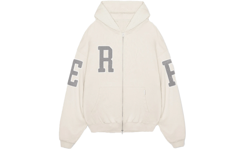 Represent FW21 Graphic Zip-Up Hoodie White M04131-02