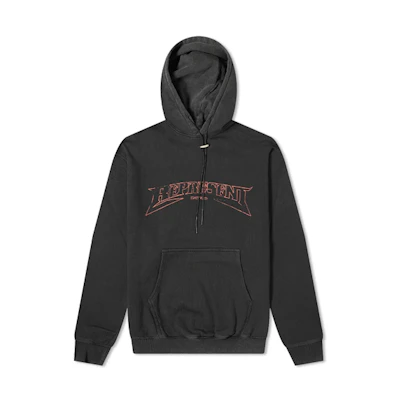 Represent FW21 Letter Print Hoodie Deep Gray M04055-03