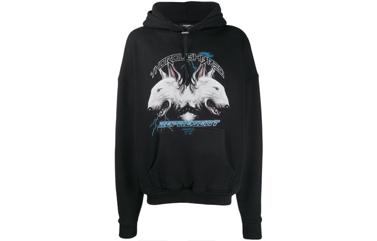 Represent FW21 Logo Print Hoodie Black M04027-01