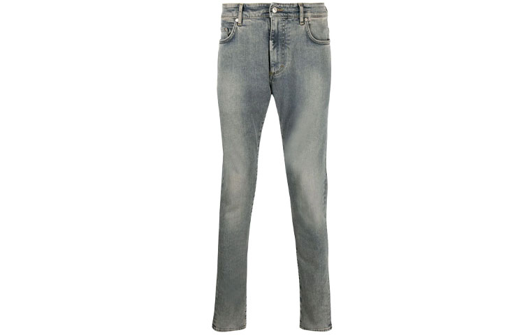 REPRESENT FW21 Logo Slim Fit Washed Jeans Men Blue M07043-25
