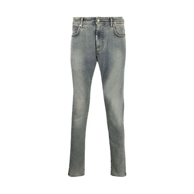 REPRESENT FW21 Logo Slim Fit Washed Jeans Men Blue M07043-25