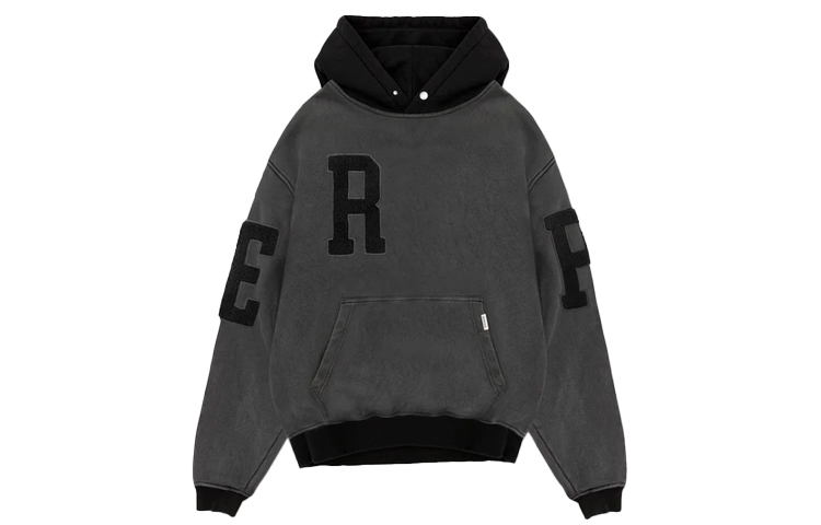 Represent FW21 Men’s Colorblock Logo Print Hoodie - Gray M04118-20