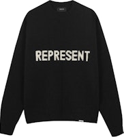 REPRESENT FW21 Oversized Letter Logo Sweater Black M02043-01 REPRESENT FW21 Oversized Letter Logo Sweater Black M02043-01